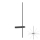 Redo 01-4673 - LED fali lámpatest TANGENT LED/6W/230V 2700/2850/3000K 73 cm CRI 90 fekete