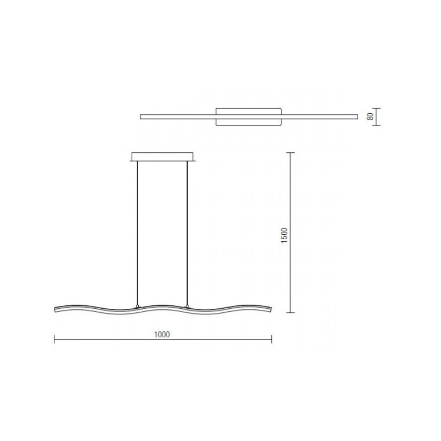 Redo 01-893 - LED csillár kábelen PULSE LED/23,1W/230V matt króm