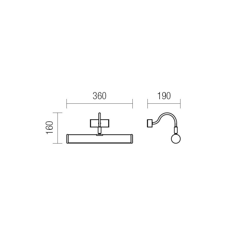 Redo 02-844 - Képmegvilágító CAIRO 2xE14/28W/230V