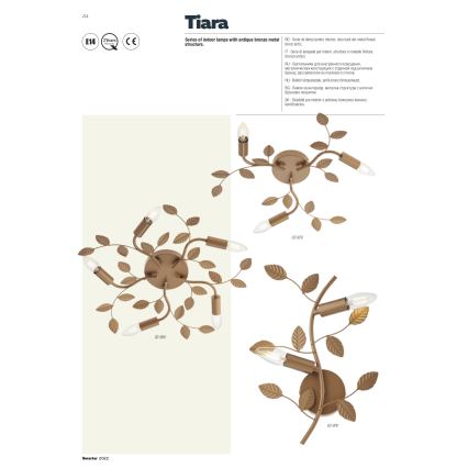 Redo 02-981 - Felületre szerelhető csillár TIARA 7xE14/28W/230V