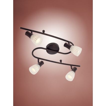 Redo 04-320 - Spotlámpa DIONE 4xE14/28W/230V patinás/réz