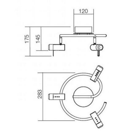 Redo 04-331 - SLIM LED spotlámpa 3xLED/4W/230V, fényes króm