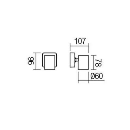 Redo 04-468 - CAMEO fekete spotlámpa 1xGU10/35W/230V