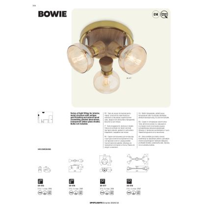Redo 04-478 - Csillár BOWIE 4xE14/28W/230V