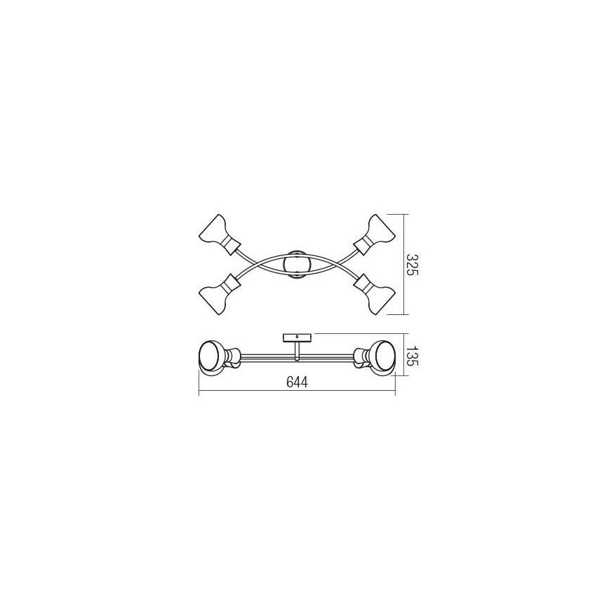 Redo 04-478 - Csillár BOWIE 4xE14/28W/230V