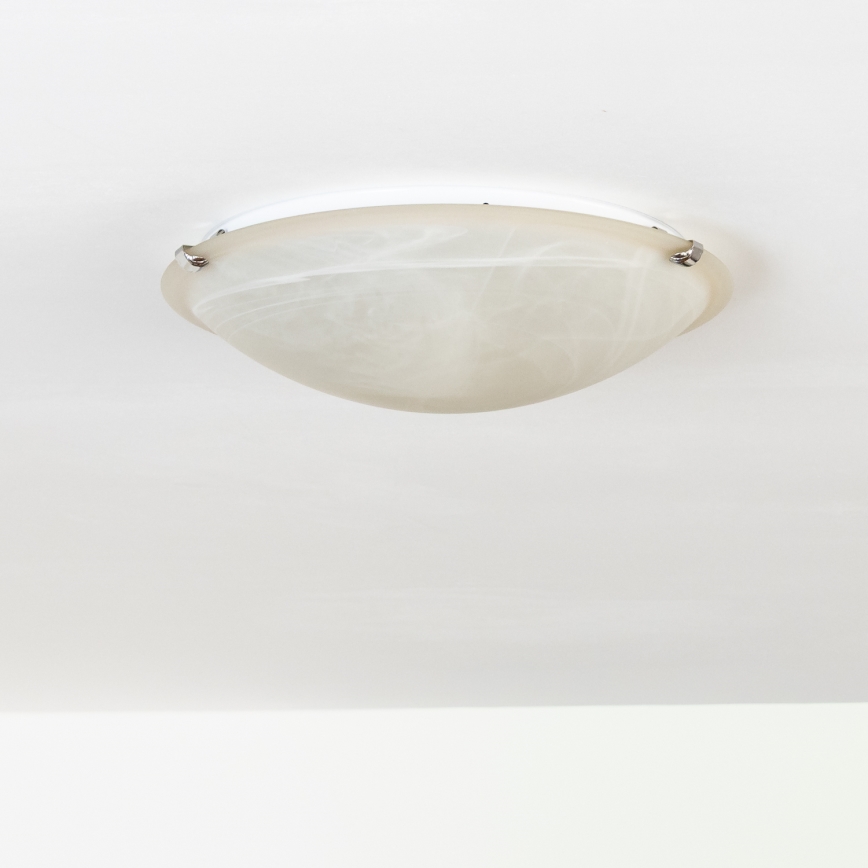 Redo 05-391 - Mennyezeti lámpatest VIRGINIA 2xE27/42W/230V átm. 40 cm krémszínű
