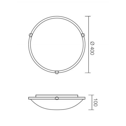 Redo 05-392 - Mennyezeti lámpa VIRGINIA 2xE27/42W/230V kék