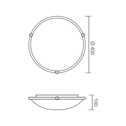Redo 05-393 - Mennyezeti lámpa VIRGINIA 2xE27/42W/230V Ø 40 cm szürke