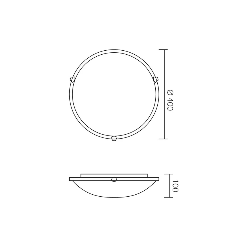 Redo 05-393 - Mennyezeti lámpa VIRGINIA 2xE27/42W/230V Ø 40 cm szürke