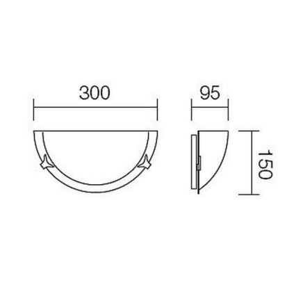 Redo 05-799 - Fali lámpa AMALFI 1xE27/42W/230V