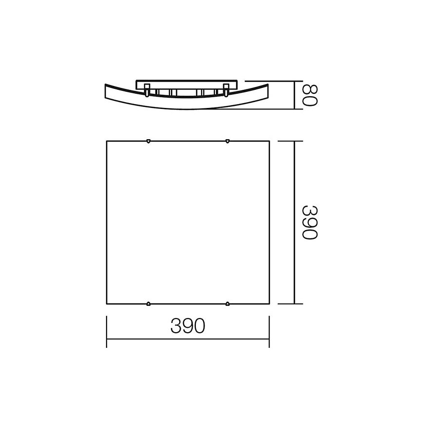 Redo 05-818 - Mennyezeti lámpatest NOTES 2xE27/42W/230V 39x39 cm fehér