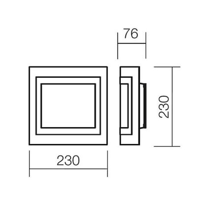 Redo 05-827 - Fali lámpa SPECTRE 1xE27/42W/230V fényes króm/fehér