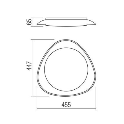 Redo 05-922 - LED Mennyezeti lámpa VERENA LED/24W/230V antracit