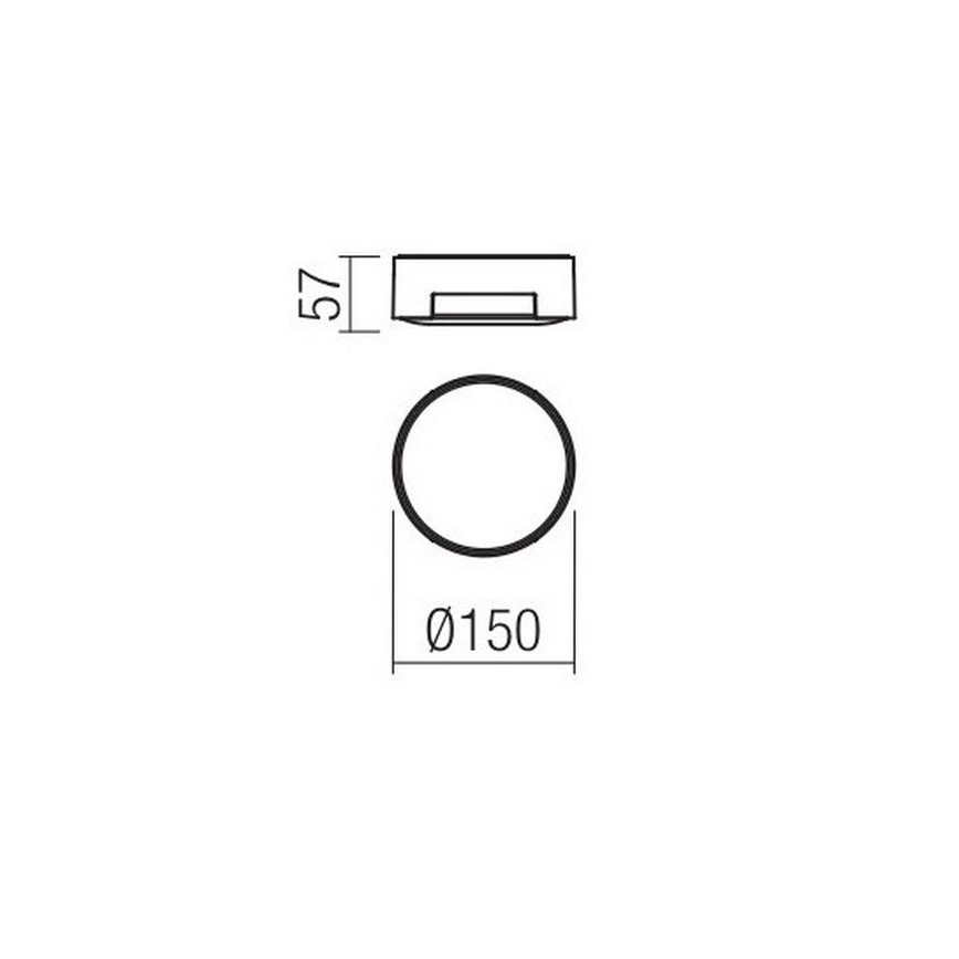 Redo 90003 - LED Kültéri mennyezeti lámpa SKOR LED/12W/230V IP54 szürke