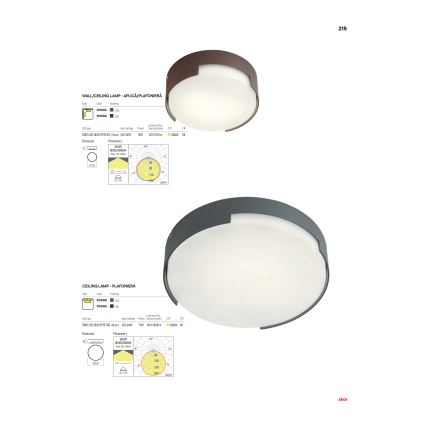 Redo 90005 - LED Kültéri mennyezeti lámpa SKOR LED/16W/230V IP54