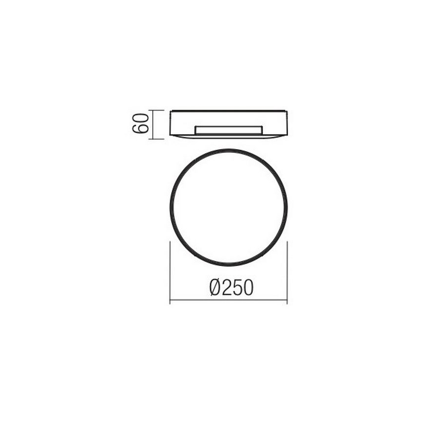 Redo 90005 - LED kültéri mennyezeti lámpatest SKOR LED/16W/230V IP54