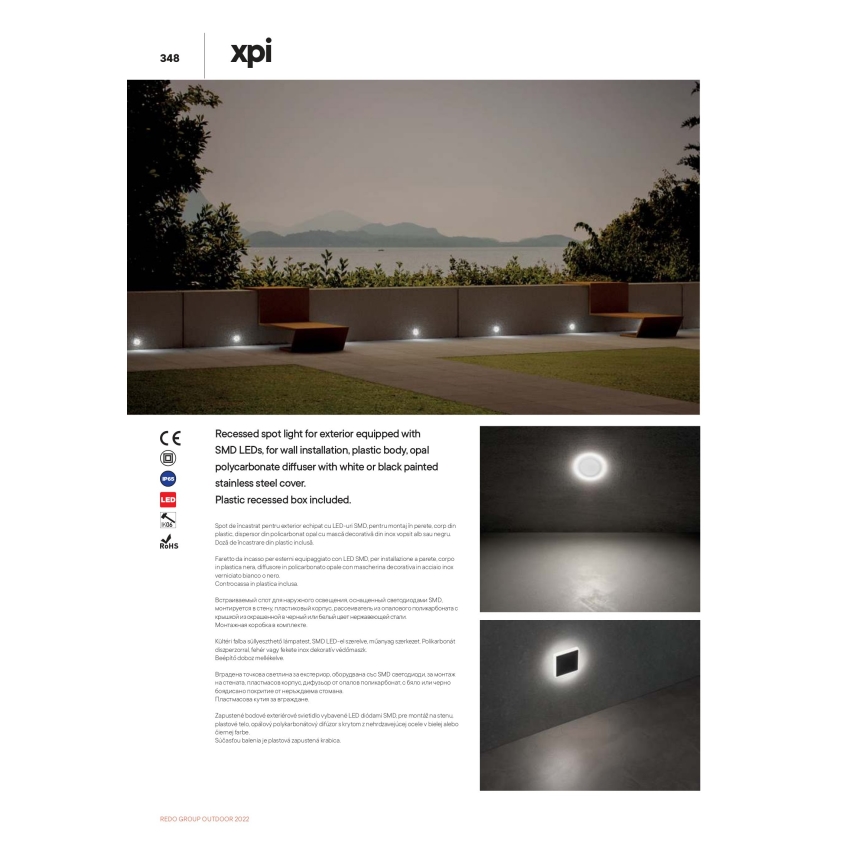 Redo 90040 - LED Kültéri beépíthető lámpa INCAS LED/2,3W/230V IP65