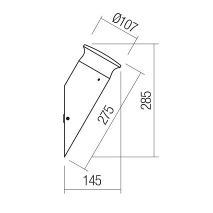 Redo 90073 - LED Kültéri fali lámpa ALGON LED/9W/230V IP65 fekete