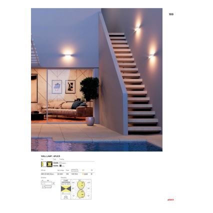 Redo 90095 - LED kültéri fali lámpatest PLANIT LED/10W/230V 3000K IP54 fehér