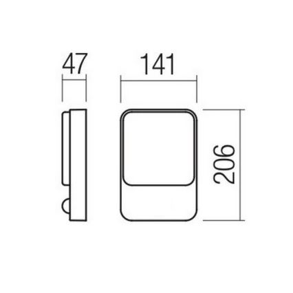 Redo 90130 - LED kültéri fali lámpa COLIN LED/9W/230V 4000K IP54 antracit