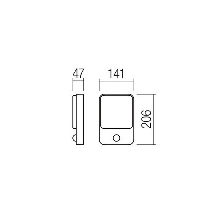 Redo 90131 - LED kültéri fali lámpa mozgás- és alkonykapcsolóval COLIN LED/9W/230V 3000K IP54 fehér