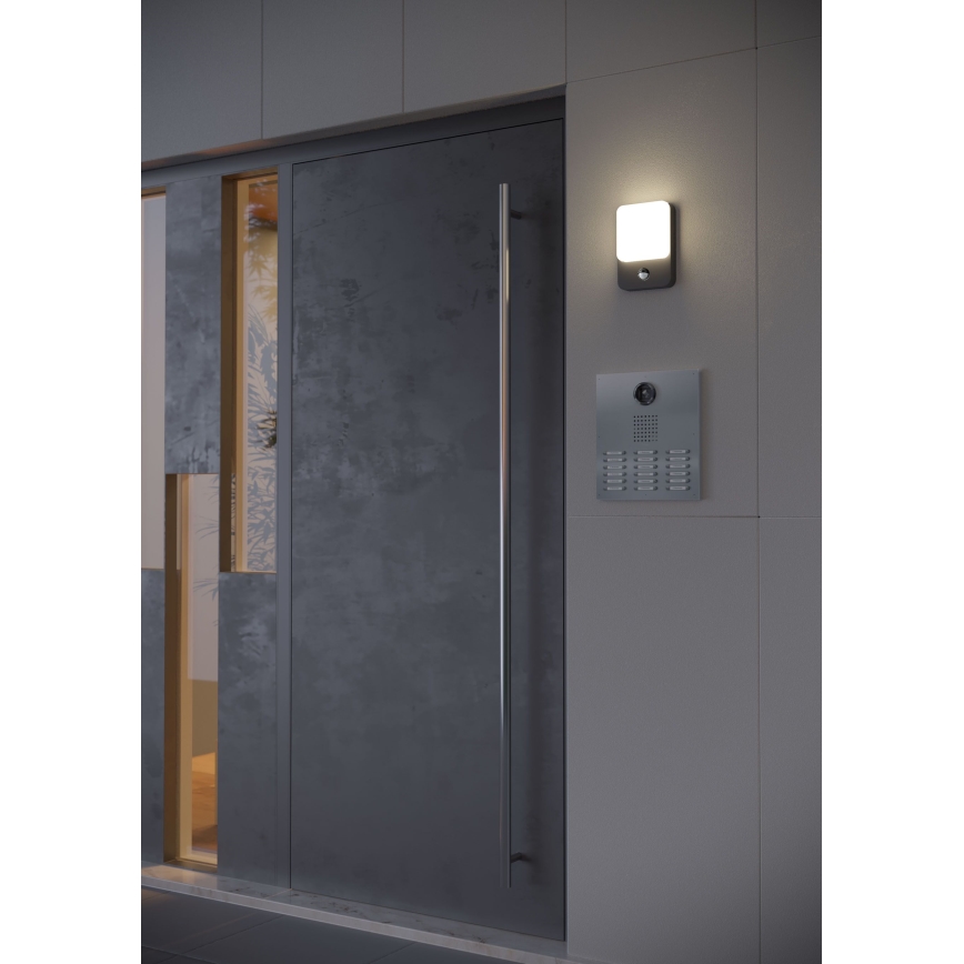 Redo 90134 - LED kültéri fali lámpatest mozgás- és alkonyérzékelővel COLIN LED/9W/230V 4000K IP54 antracit