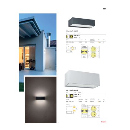 Redo 90153 - LAMPRIS kültéri fali lámpa LED/9W/230V IP65