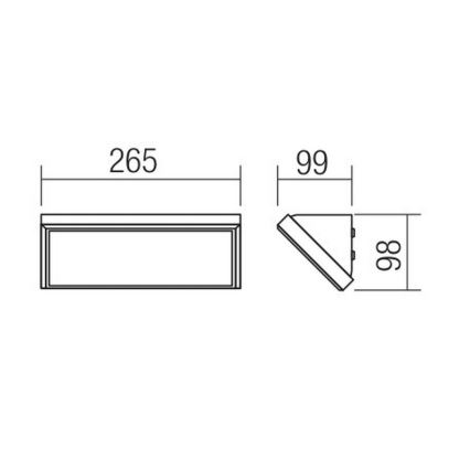 Redo 90159 - LED kültéri fali lámpa MAKO LED/12W/230V IP65