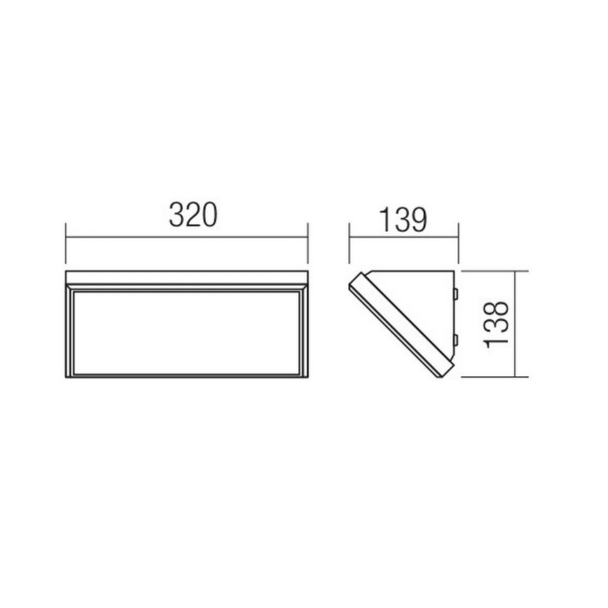 Redo 90160 - LED kültéri fali lámpa MAKO LED/21W/230V IP65