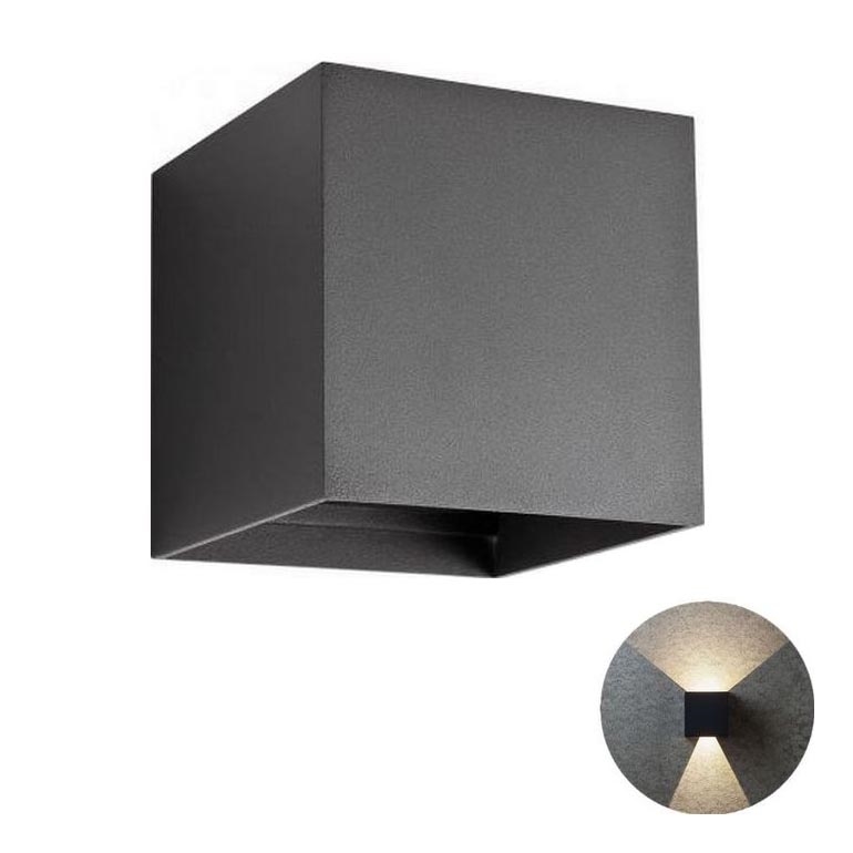 Redo 90176 - LED Kültéri fali lámpa VARY 2xLED/6W/230V 4000K IP54 antracit