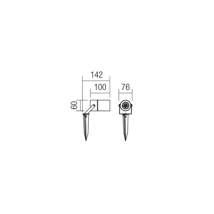 Redo 90183 - Kültéri lámpa PIT 1xGU10/35W/230V IP65
