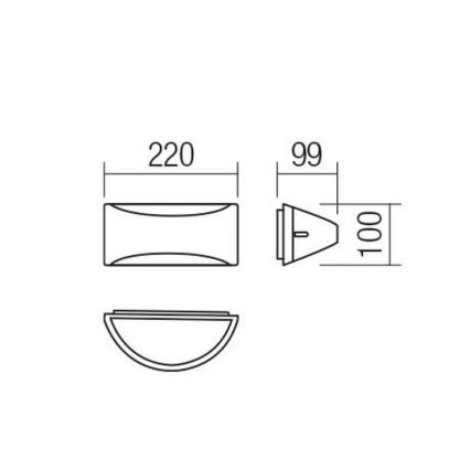 Redo 90191 - LED Kültéri fali lámpa SCUDO LED/10W/230V 3000K IP54 antracit