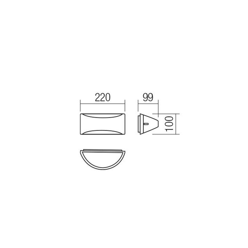 Redo 90191 - LED Kültéri fali lámpa SCUDO LED/10W/230V 3000K IP54 antracit