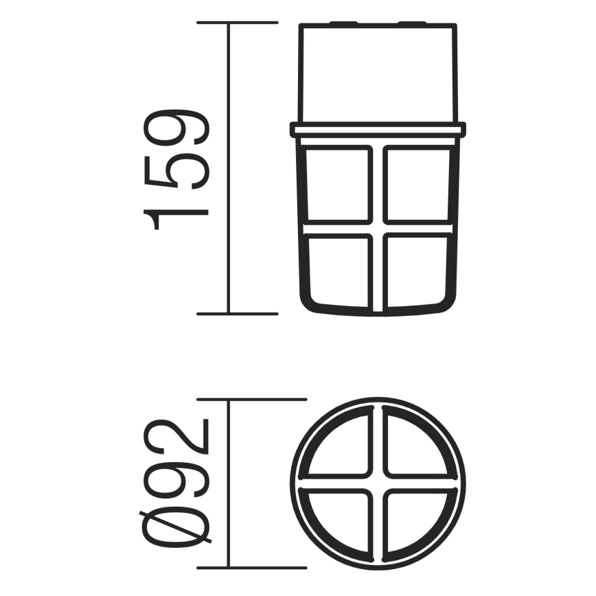 Redo 90194 - Kültéri spotlámpa TRITON 1xE27/28W/230V IP54 réz