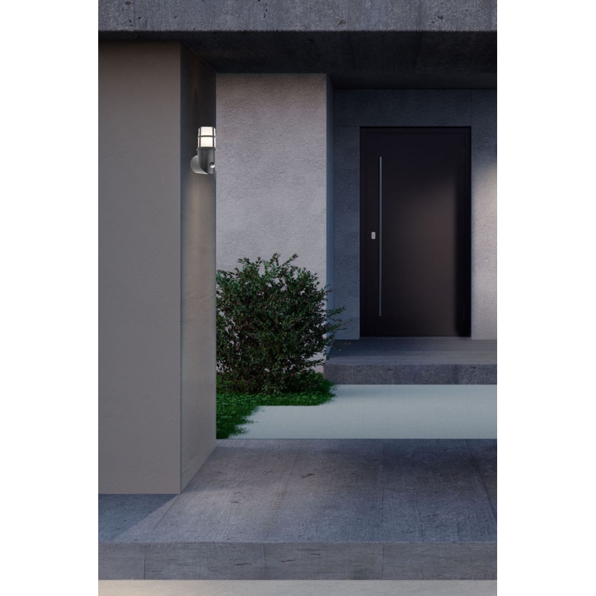 Redo 90201 - Kültéri lámpa érzékelővel TRITON 1xE27/28W/230V IP54 fekete