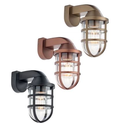 Redo 90207 - Kültéri fali lámpa CAGE 1xE27/28W/230V IP44 fekete