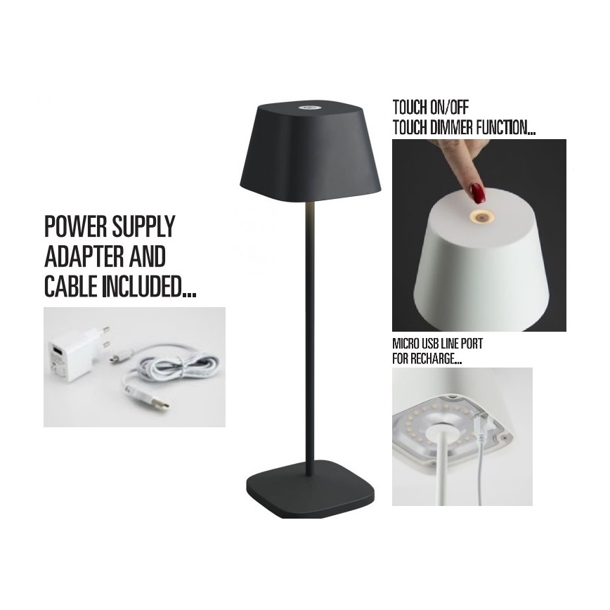 Redo 90218 - LED Kültéri dimmelhető lámpa LA NUIT LED/2,2W/230V IP65 + USB