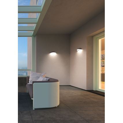 Redo 90235 - PALMA LED kültéri fali lámpatest, 18 W, 230 V, 3000 K, IP54, antracit