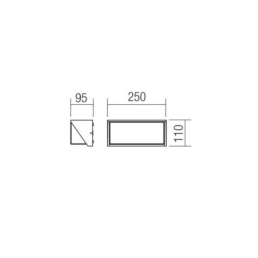 Redo 90239 - LED Kültéri fali lámpa SPECTRA LED/16W/230V 3000K IP54 barna