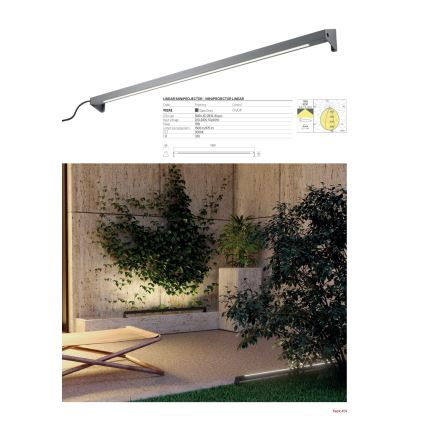 Redo 90242 - LED kültéri lámpa TACK IP65 LED/15W/230V 3000K IP65 antracit