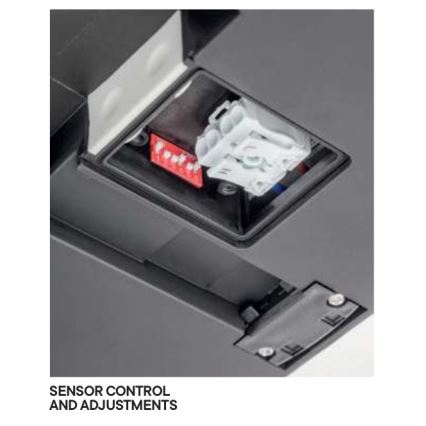 Redo 90290 - LED kültéri mennyezeti lámpa mozgásérzékelővel ISOLA LED/24W/230V átm. 26 cm 3000/4000/6500K IP54 antracit