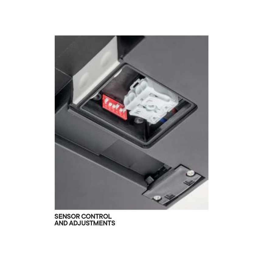 Redo 90290 - LED kültéri mennyezeti lámpa mozgásérzékelővel ISOLA LED/24W/230V átm. 26 cm 3000/4000/6500K IP54 antracit