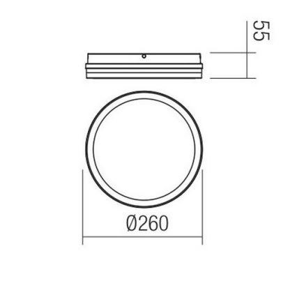 Redo 90290 - LED kültéri mennyezeti lámpa mozgásérzékelővel ISOLA LED/24W/230V átm. 26 cm 3000/4000/6500K IP54 antracit