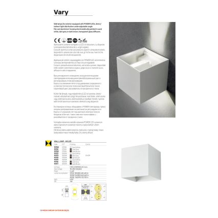 Redo 90302 - LED kültéri fali lámpatest VARY 4xLED/5W/230V 3000K IP54 antracit