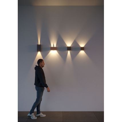 Redo 90304 - LED kültéri fali lámpatest VARY 4xLED/5W/230V 3000K IP54 barna