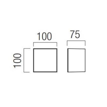 Redo 90321 - LED kültéri fali lámpatest KODIAK LED/5W/230V 4000K 10 cm IP65 fehér