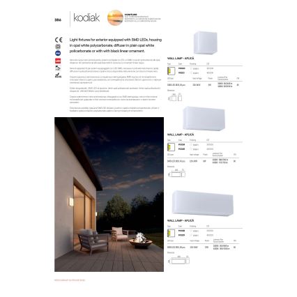 Redo 90329 - LED kültéri fali lámpatest KODIAK LED/12W/230V 4000K 30 cm IP65 fehér