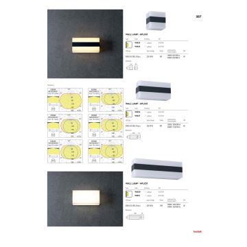 Redo 90330 - LED Kültéri fali lámpa KODIAK LED/12W/230V IP65 fehér/fekete