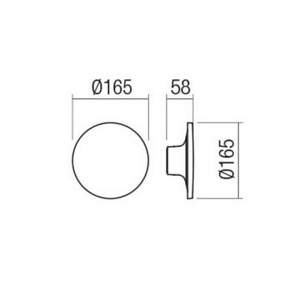 Redo 90369 - AURA kültéri LED fali lámpatest, LED/8W/230V/3000K/IP65, antracit