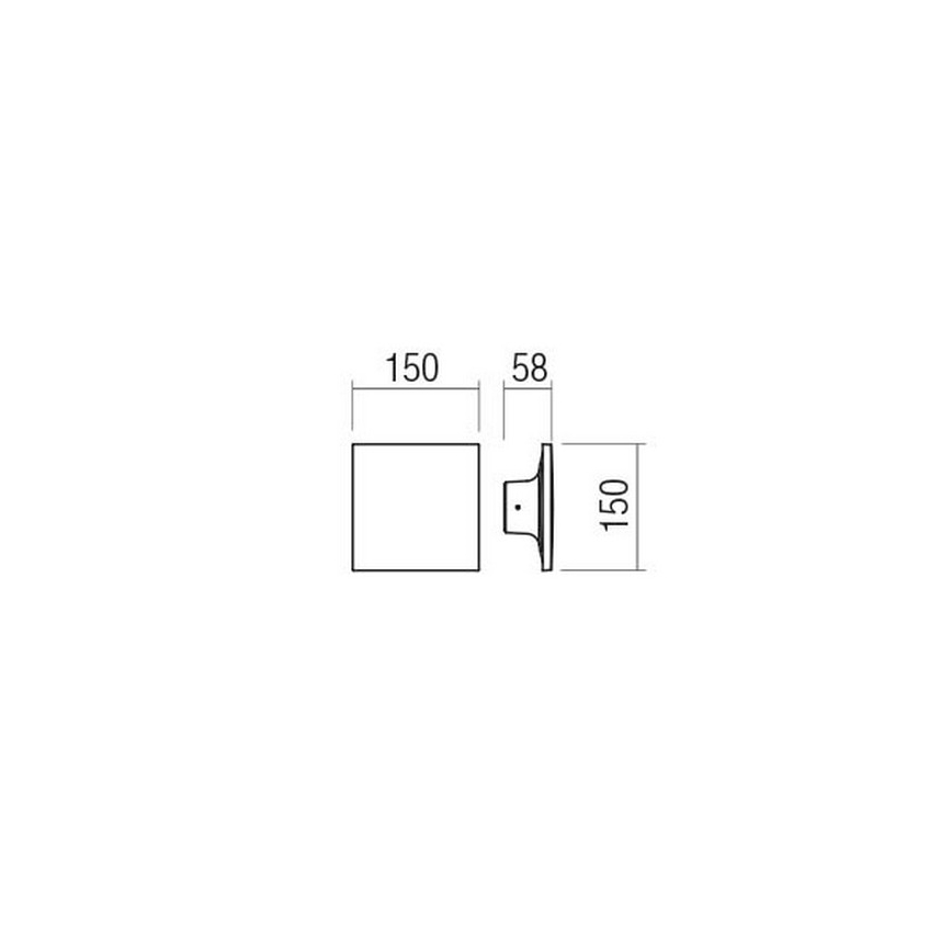 Redo 90371 - LED kültéri fali lámpatest AURA LED/8W/230V 3000K IP65 antracitszürke